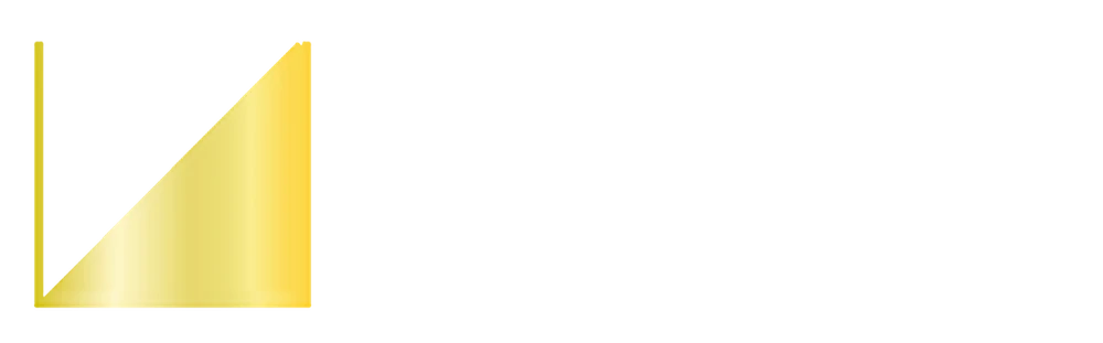 AURUM Wort-Bild-Marke in der Negativfassung: die Bildmarke in Gold, der Schriftzug in Weiß auf dunkelblauem Grund